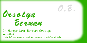 orsolya berman business card